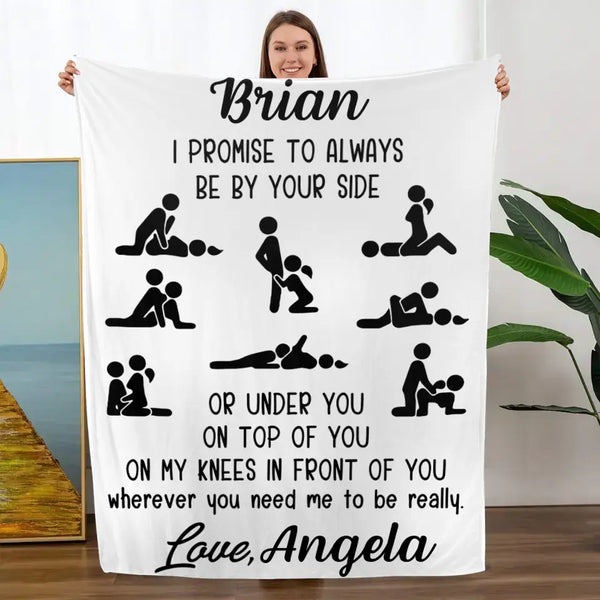 Ich verspreche, immer an deiner Seite zu sein – personalisierte Decke