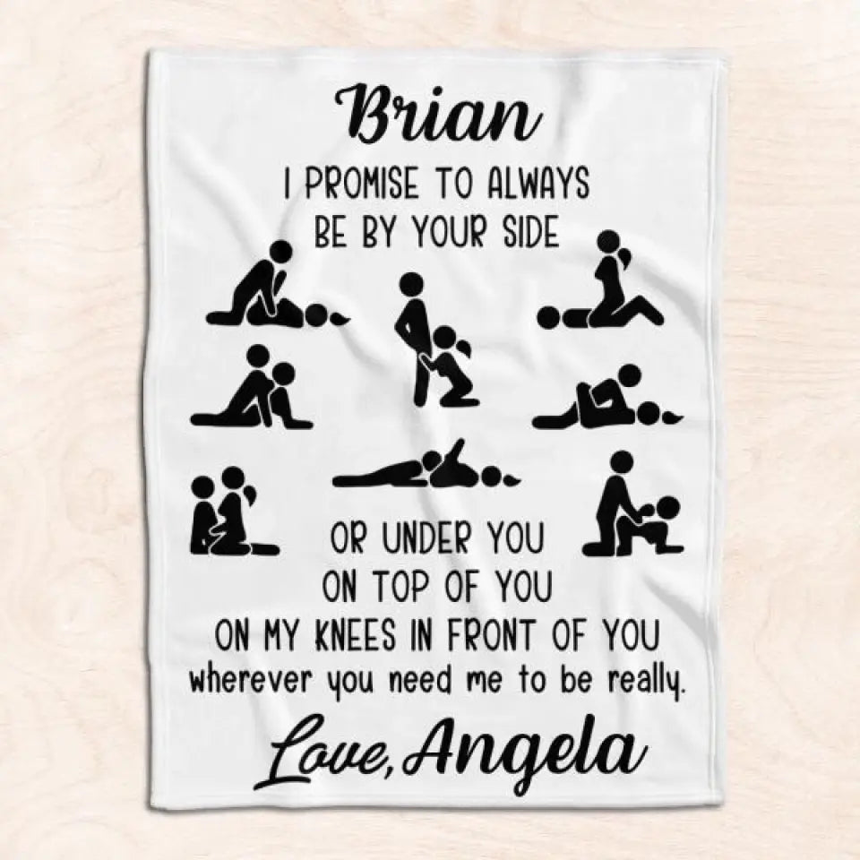 Ich verspreche, immer an deiner Seite zu sein – personalisierte Decke