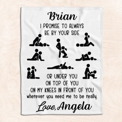 Ich verspreche, immer an deiner Seite zu sein – personalisierte Decke