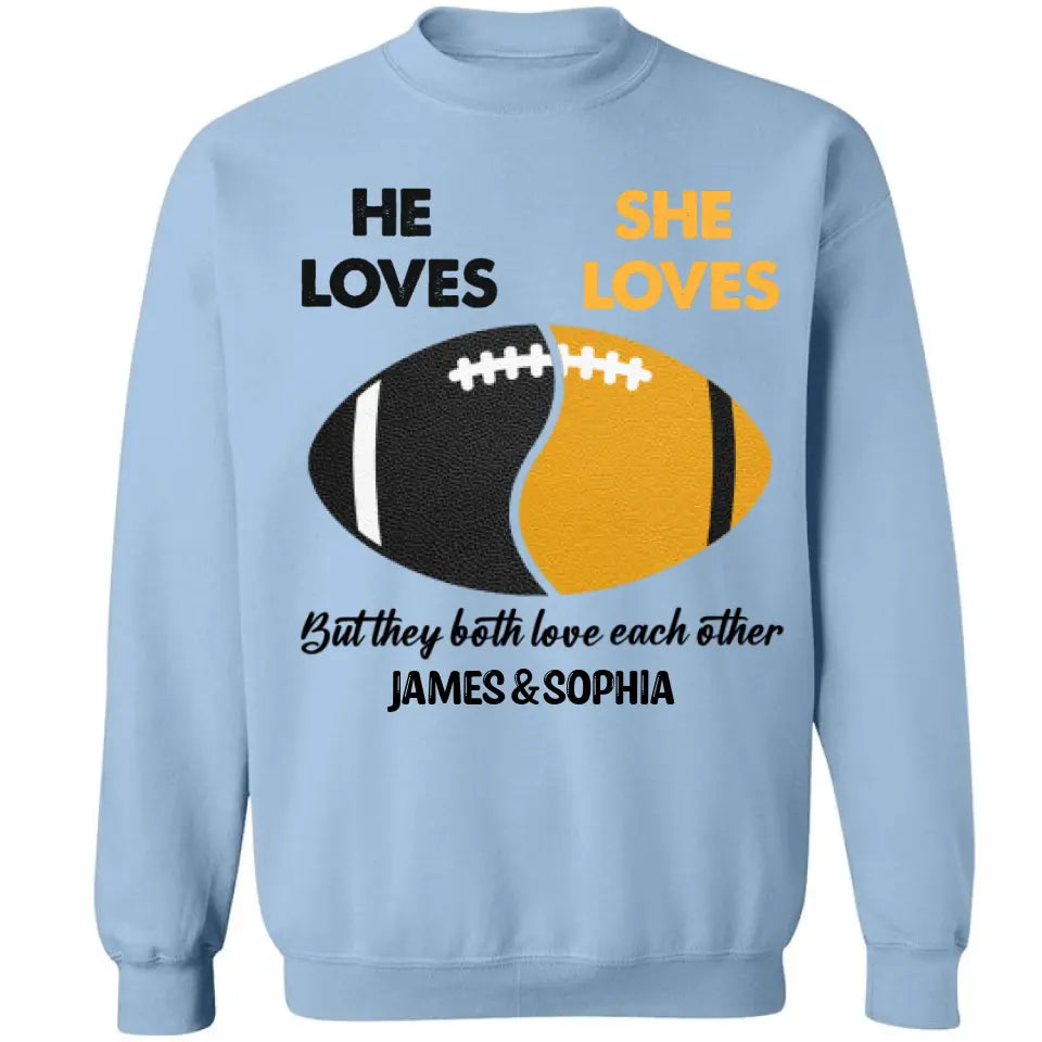 American Football Fans Love Each Other - Personalized Shirt - Hoodie - Sweatshirt Gift For Couple