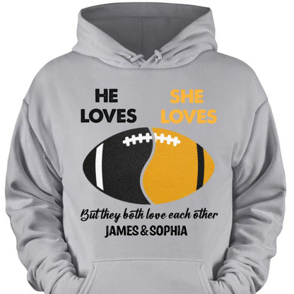 American Football Fans Love Each Other - Personalized Shirt - Hoodie - Sweatshirt Gift For Couple