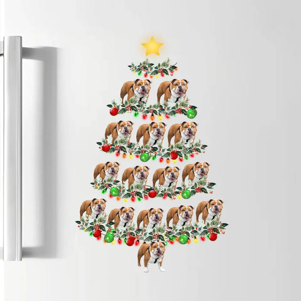 Personalized upload your dog and cat photo Christmas tree decal printing