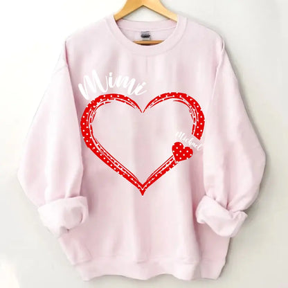 Personalisierte Oma Nana Mama Tante Kindername herzförmige Kleidung