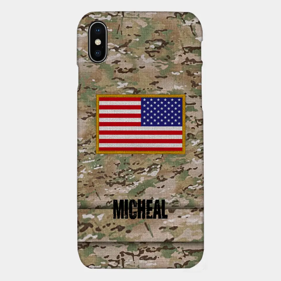 Personalisierte US-Soldat-Telefonhülle