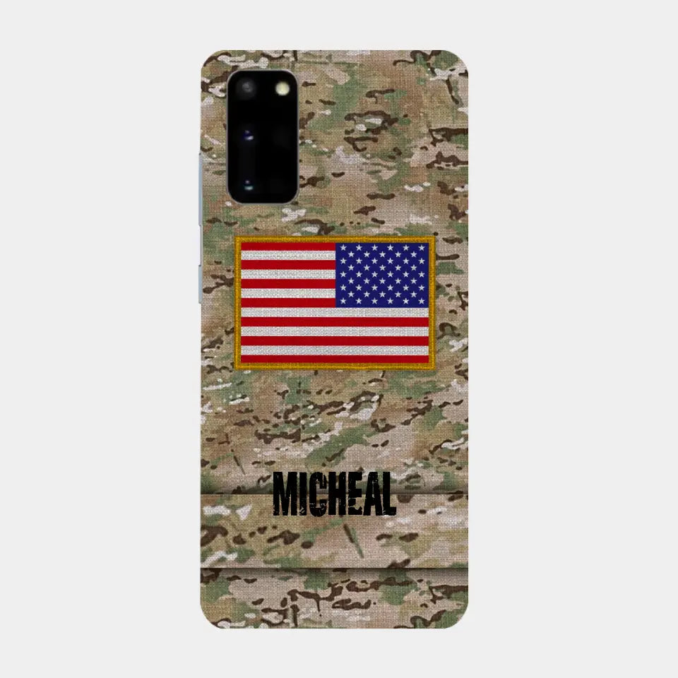 Personalisierte US-Soldat-Telefonhülle