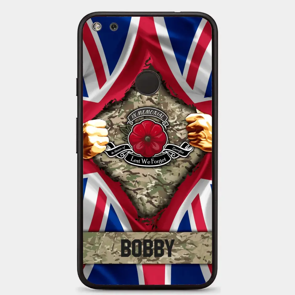 Personalisierte britische Soldaten-Telefonhülle