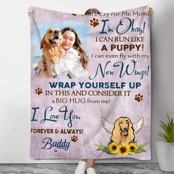 Einzigartige Haustier-Verlust-Decke, Erinnerungsgeschenk für Hundeliebhaber 