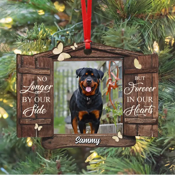 Personalisiertes Erinnerungsfoto aus Holz – Geschenkidee für Haustierbesitzer – nicht mehr an unserer Seite, sondern für immer in unseren Herzen