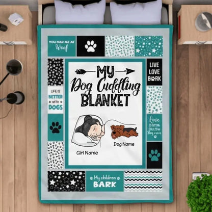 Personalisierte Decke zum Kuscheln mit meinem Hund 