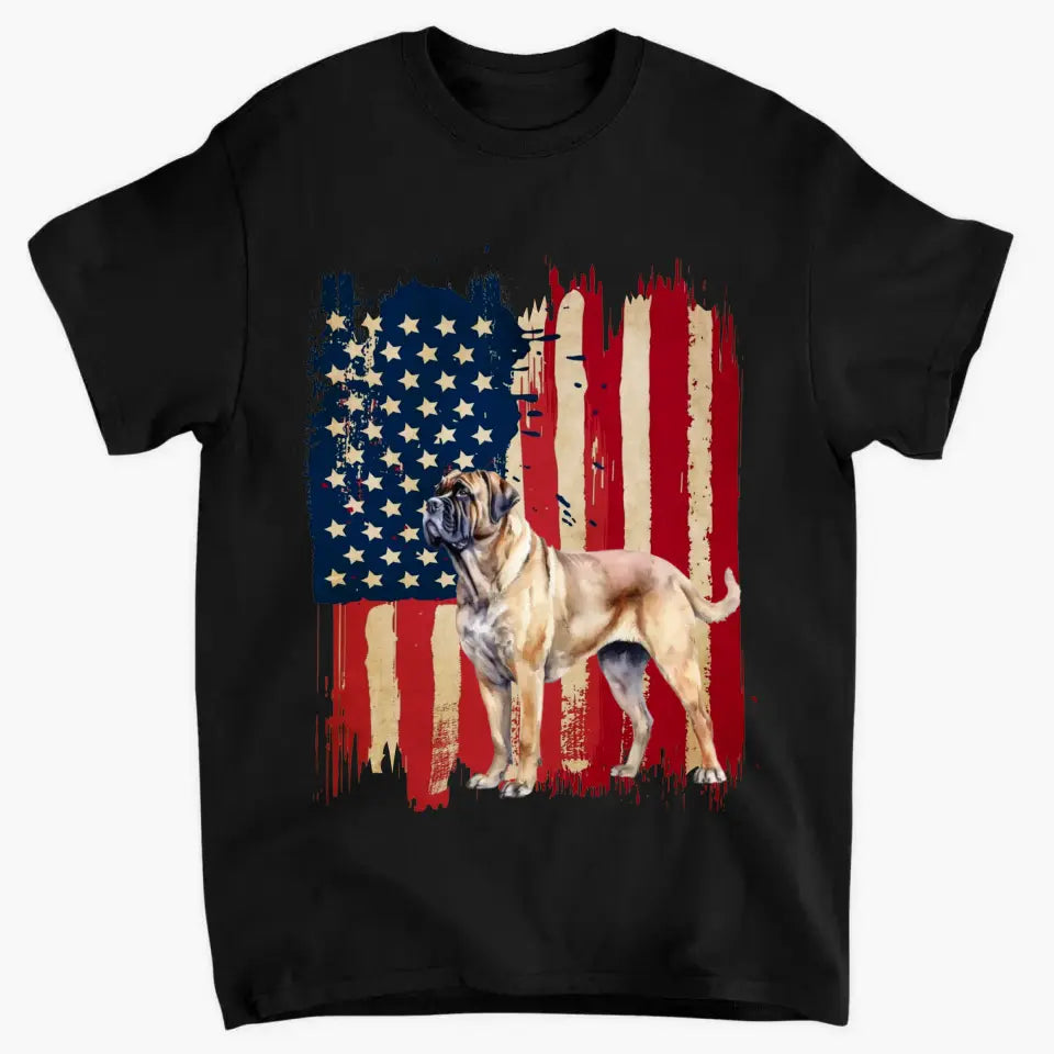 Sie können Ihre eigenen Haustierfotos hochladen – personalisiertes, mit Hundeflaggen bedrucktes Kleidungsgeschenk für Hundeliebhaber