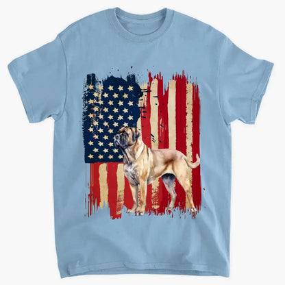 Sie können Ihre eigenen Haustierfotos hochladen – personalisiertes, mit Hundeflaggen bedrucktes Kleidungsgeschenk für Hundeliebhaber