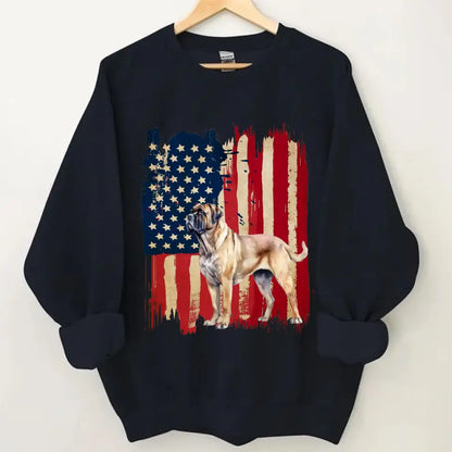 Sie können Ihre eigenen Haustierfotos hochladen – personalisiertes, mit Hundeflaggen bedrucktes Kleidungsgeschenk für Hundeliebhaber