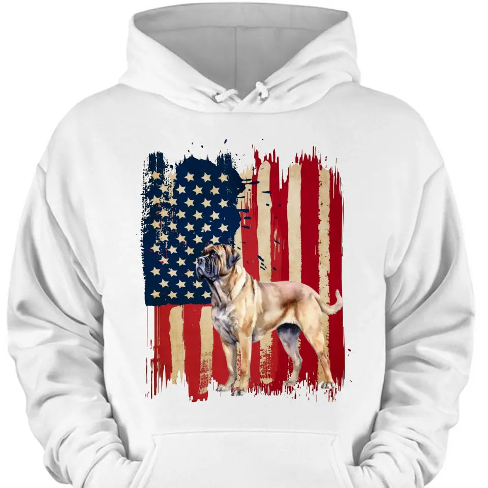 Sie können Ihre eigenen Haustierfotos hochladen – personalisiertes, mit Hundeflaggen bedrucktes Kleidungsgeschenk für Hundeliebhaber