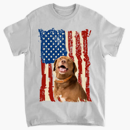 Personalisieren Sie die Kleidung mit Foto-Flaggen-Hintergrunddruck für Ihren Hund