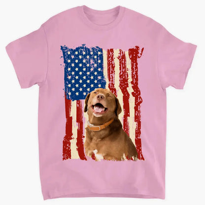 Personalisieren Sie die Kleidung mit Foto-Flaggen-Hintergrunddruck für Ihren Hund