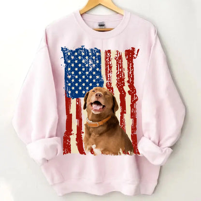 Personalisieren Sie die Kleidung mit Foto-Flaggen-Hintergrunddruck für Ihren Hund