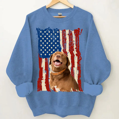 Personalisieren Sie die Kleidung mit Foto-Flaggen-Hintergrunddruck für Ihren Hund