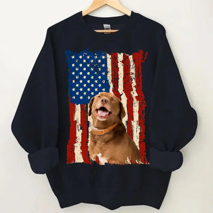 Personalisieren Sie die Kleidung mit Foto-Flaggen-Hintergrunddruck für Ihren Hund