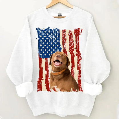 Personalisieren Sie die Kleidung mit Foto-Flaggen-Hintergrunddruck für Ihren Hund