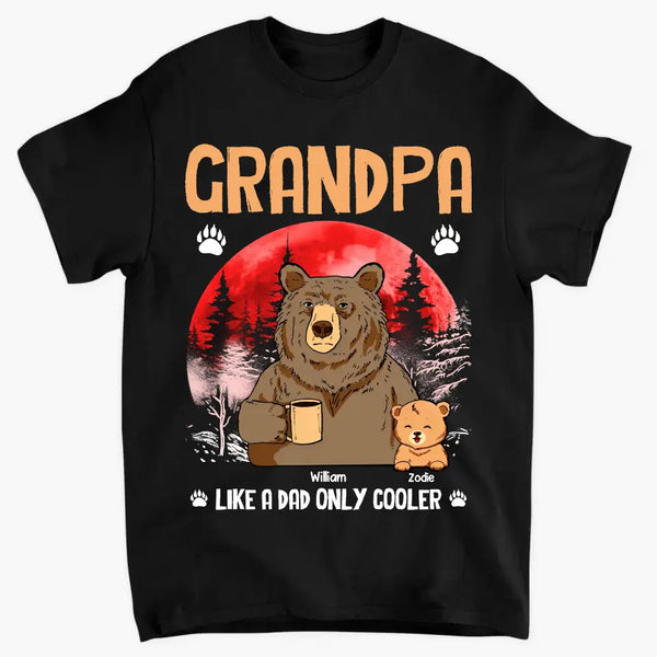 Personalized Grandma Like A Dad Only Cool Bear Printed with Child's Name Clothes