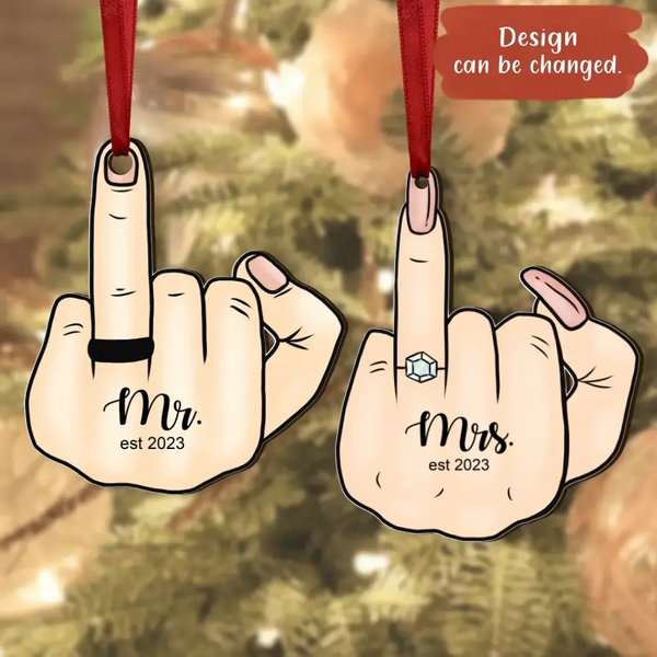 Personalisiertes Paar-Holzornament-Set – Weihnachten/lustige Geschenkidee für Paare/Ihn/Sie