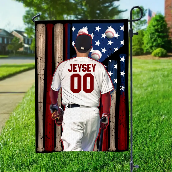 Benutzerdefinierte personalisierte Baseball-Graden-Flagge – beste Geschenkidee für Baseball-Liebhaber