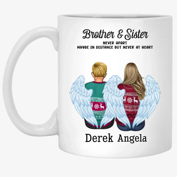 Familie – Die Liebe zwischen Brüdern und Schwestern ist für immer – personalisierte Tasse