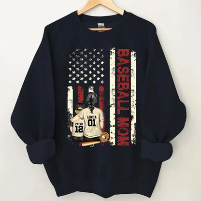 Personalized Baseball Mom Colorful Clothes Print