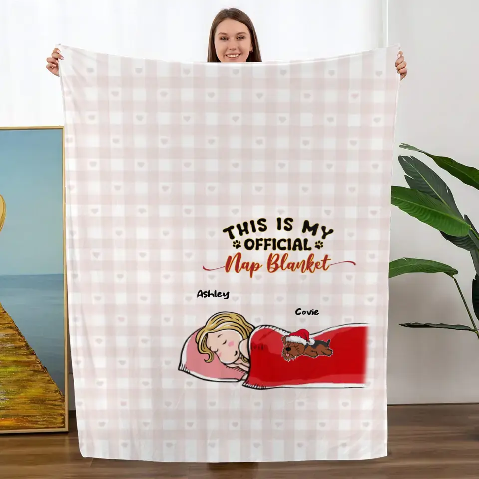 Mein Lieblingsplatz auf der ganzen Welt – personalisierte Decke – Hundeliebhaber 