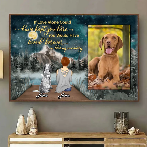 Wenn nur die Liebe Sie hier halten könnte, Gedenkfeiern für Haustiere, Geschenke für Haustiere, personalisierte Poster und Leinwände für Hunde- und Katzenliebhaber