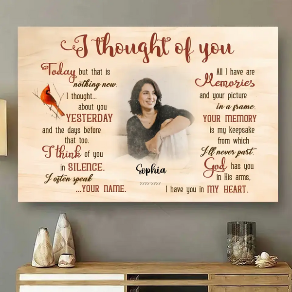 Personalized Gifts Of Passed Loved Ones, Picture Memorial Gifts, Memory Canvas For Loved Ones