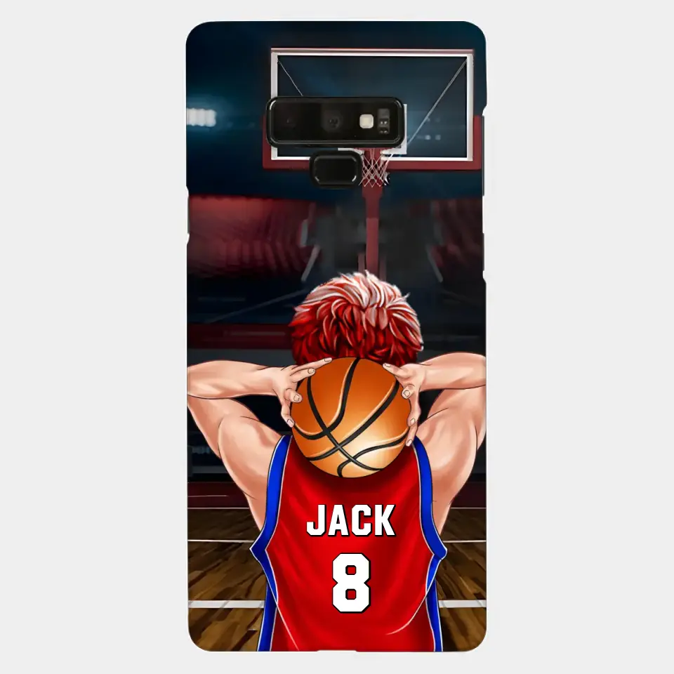 PERSONALISIERTE BASKETBALLSPIELER-TELEFONHÜLLE, GESCHENK FÜR BASKETBALL-LIEBHABER
