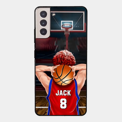 PERSONALISIERTE BASKETBALLSPIELER-TELEFONHÜLLE, GESCHENK FÜR BASKETBALL-LIEBHABER