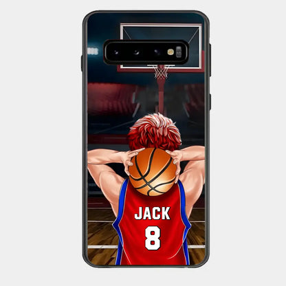 PERSONALISIERTE BASKETBALLSPIELER-TELEFONHÜLLE, GESCHENK FÜR BASKETBALL-LIEBHABER