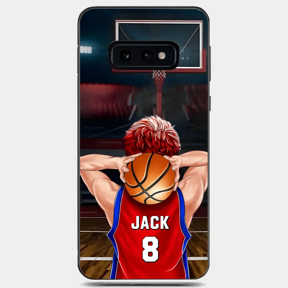 PERSONALISIERTE BASKETBALLSPIELER-TELEFONHÜLLE, GESCHENK FÜR BASKETBALL-LIEBHABER