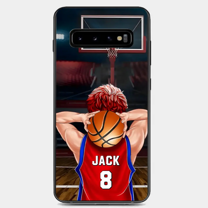 PERSONALISIERTE BASKETBALLSPIELER-TELEFONHÜLLE, GESCHENK FÜR BASKETBALL-LIEBHABER