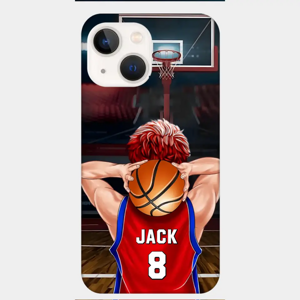 PERSONALIZED BASKETBALL PLAYER PHONE CASE, GIFT FOR BASKETBALL LOVERS