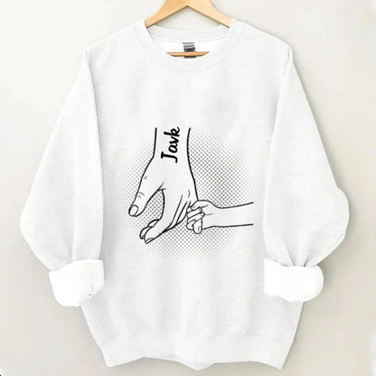 Hand in Hand werde ich euch alle immer beschützen – personalisierte, individuelle Unisex-Familienkleidung – Vatertagsgeschenke für Papa, Opa