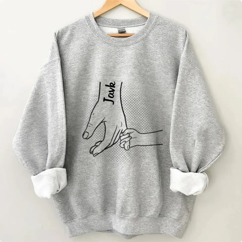 Hand in Hand werde ich euch alle immer beschützen – personalisierte, individuelle Unisex-Familienkleidung – Vatertagsgeschenke für Papa, Opa