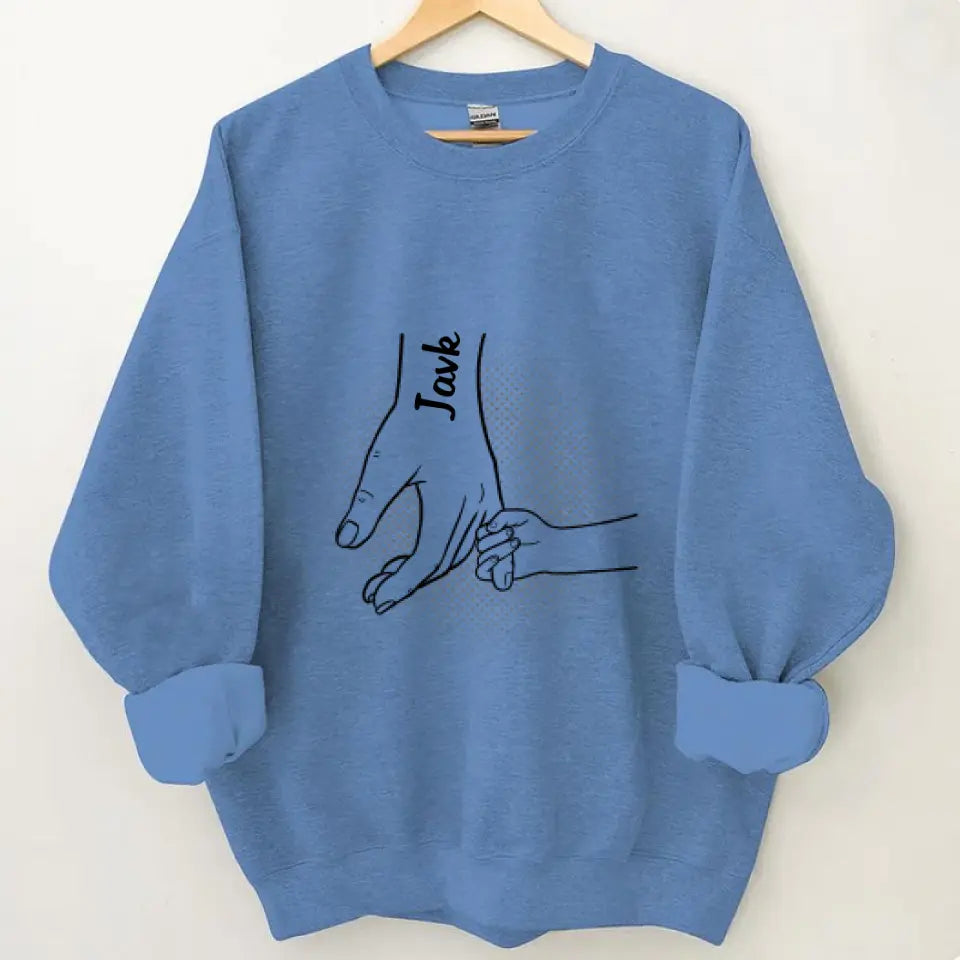 Hand in Hand werde ich euch alle immer beschützen – personalisierte, individuelle Unisex-Familienkleidung – Vatertagsgeschenke für Papa, Opa