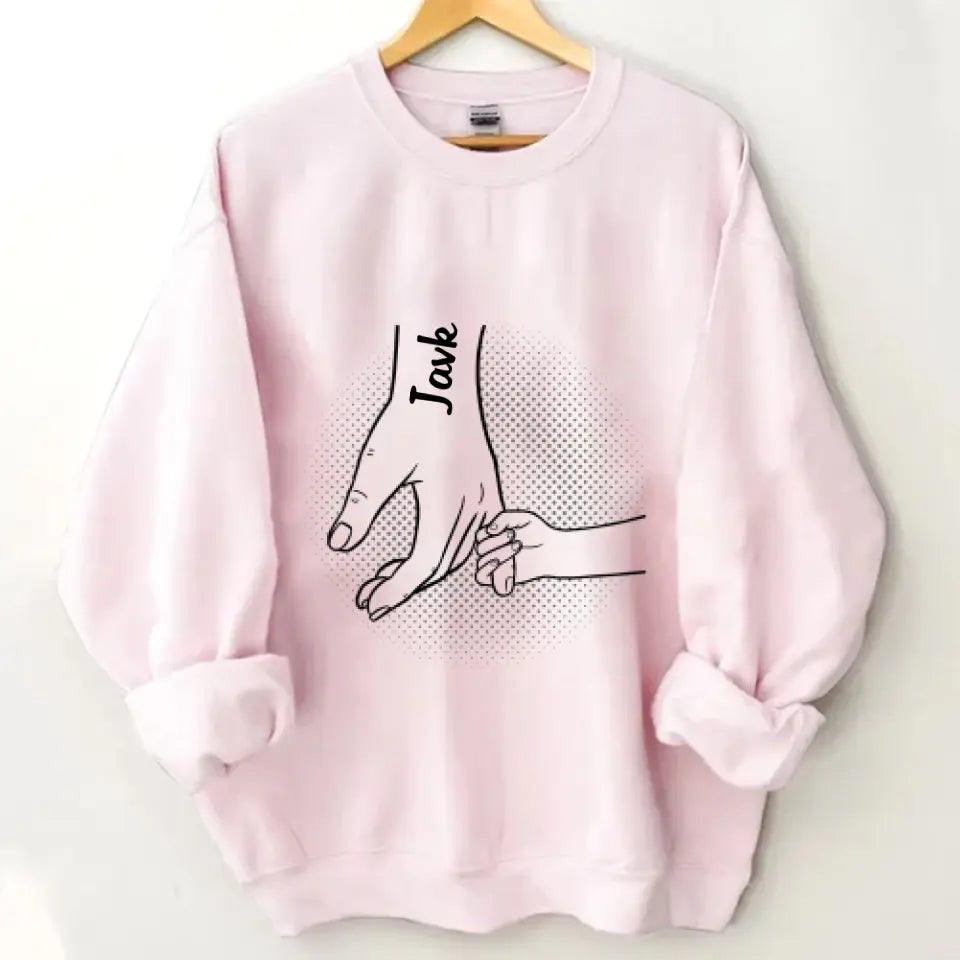 Hand in Hand werde ich euch alle immer beschützen – personalisierte, individuelle Unisex-Familienkleidung – Vatertagsgeschenke für Papa, Opa