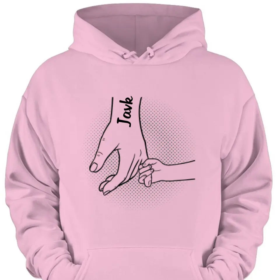 Hand in Hand werde ich euch alle immer beschützen – personalisierte, individuelle Unisex-Familienkleidung – Vatertagsgeschenke für Papa, Opa