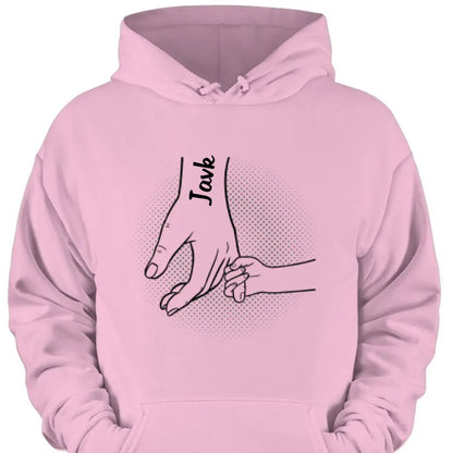 Hand in Hand werde ich euch alle immer beschützen – personalisierte, individuelle Unisex-Familienkleidung – Vatertagsgeschenke für Papa, Opa