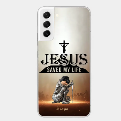Personalisierte Handyhülle „Jesus hat mein Leben gerettet“.