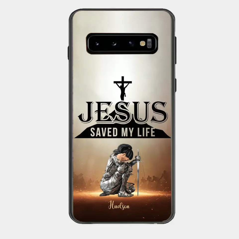 Personalisierte Handyhülle „Jesus hat mein Leben gerettet“.