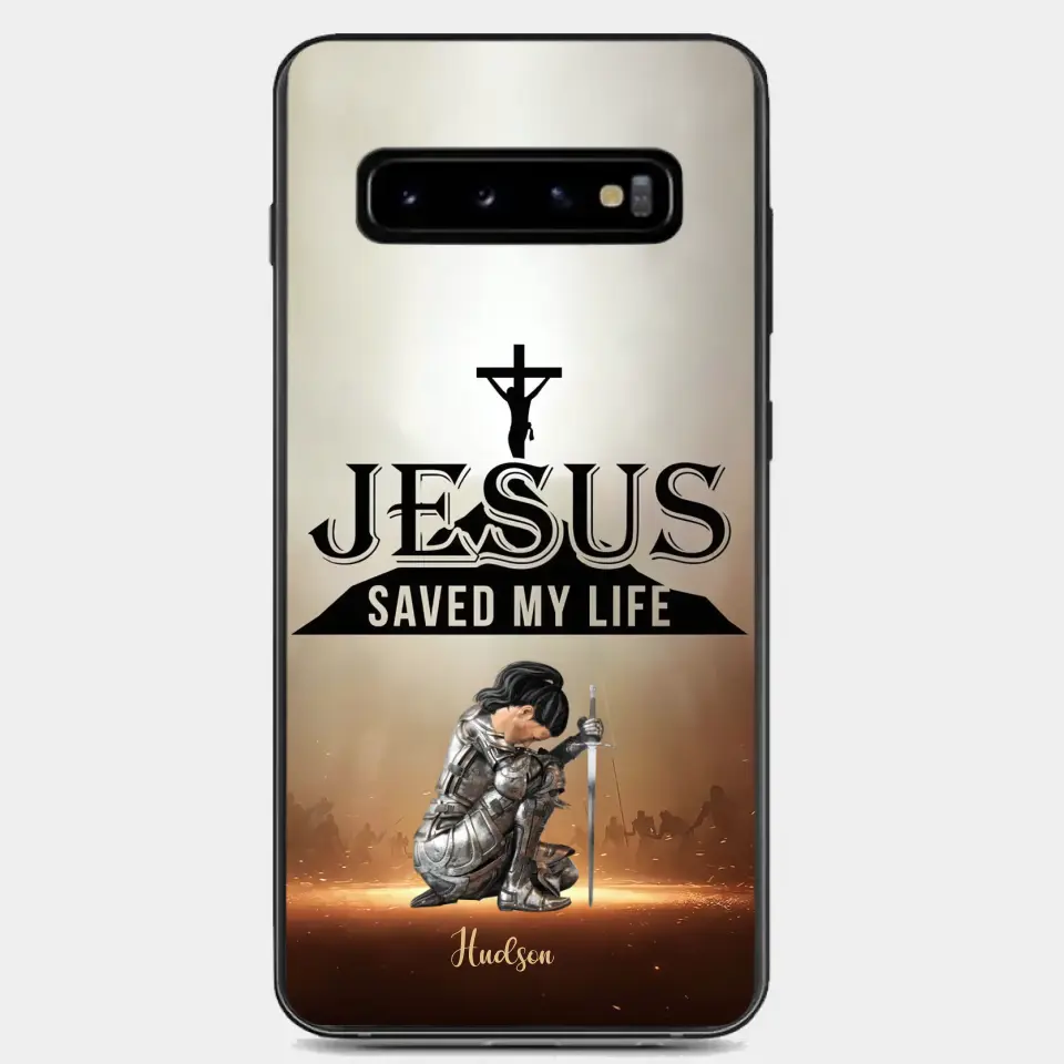 Personalisierte Handyhülle „Jesus hat mein Leben gerettet“.