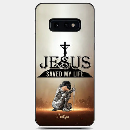 Personalisierte Handyhülle „Jesus hat mein Leben gerettet“.