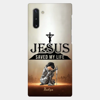 Personalisierte Handyhülle „Jesus hat mein Leben gerettet“.