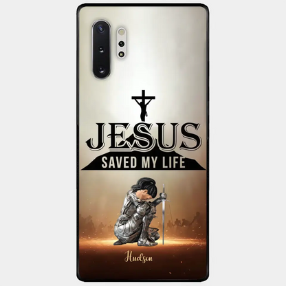 Personalisierte Handyhülle „Jesus hat mein Leben gerettet“.