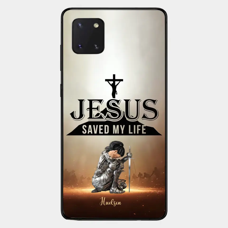 Personalisierte Handyhülle „Jesus hat mein Leben gerettet“.